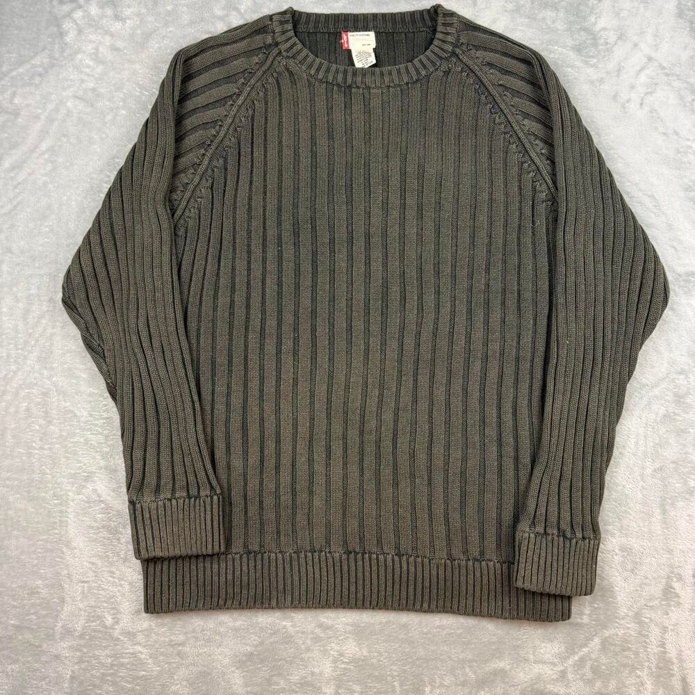 Levi-s Men's Green and Khaki Jumper